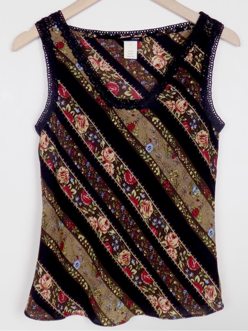 J. Crew 100% Silk Floral Top